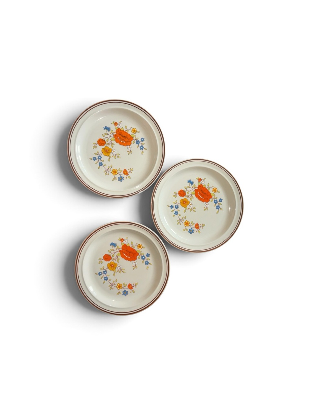 Antique 1970s Excel Linda Stoneware Plates-set of 3